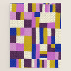 Abstract quilt, purple Jigsaw Puzzle Gallery Image 1