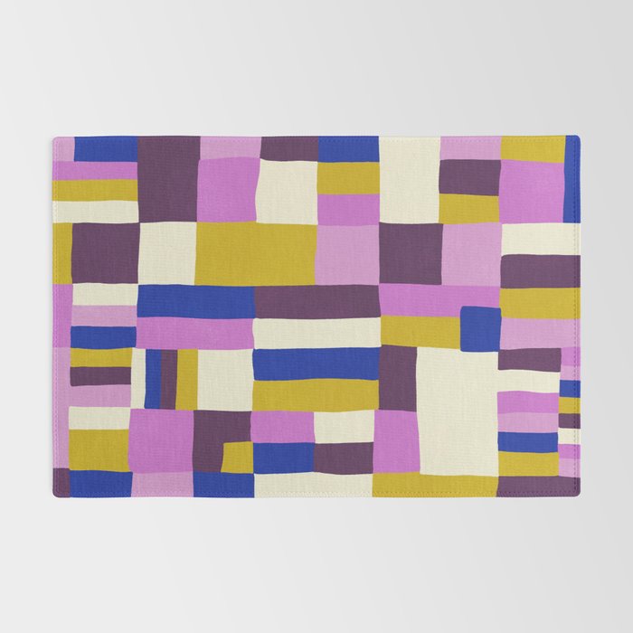 Abstract quilt, purple Rug Gallery Image 2