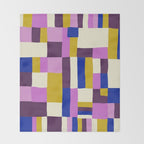 Abstract quilt, purple Throw Blanket Gallery Image 2