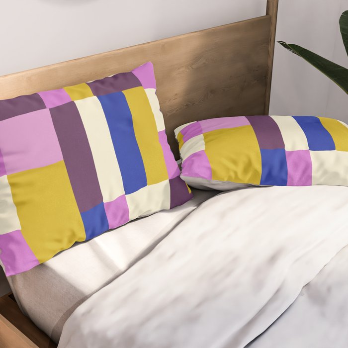 Abstract quilt, purple Pillow Sham Gallery Image 2
