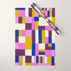 Abstract quilt, purple Wrapping Paper Gallery Image 1