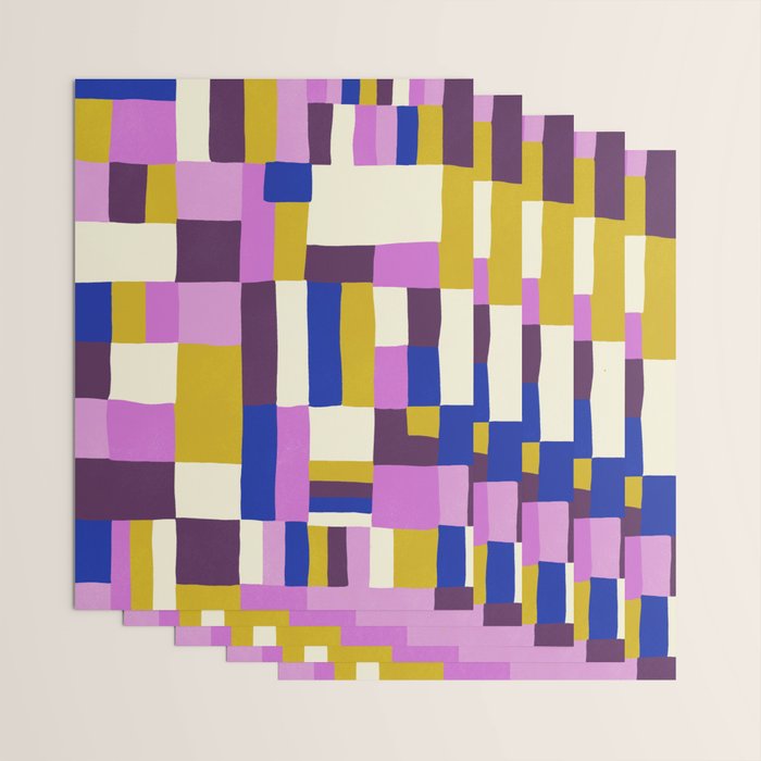 Abstract quilt, purple Wrapping Paper Gallery Image 3