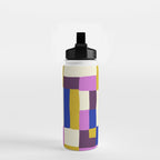 Abstract quilt, purple Water Bottle Gallery Image 2