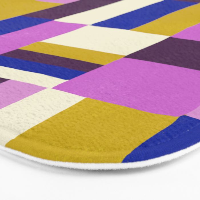 Abstract quilt, purple Bath Mat Gallery Image 3