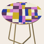 Abstract quilt, purple Side Table Gallery Image 2