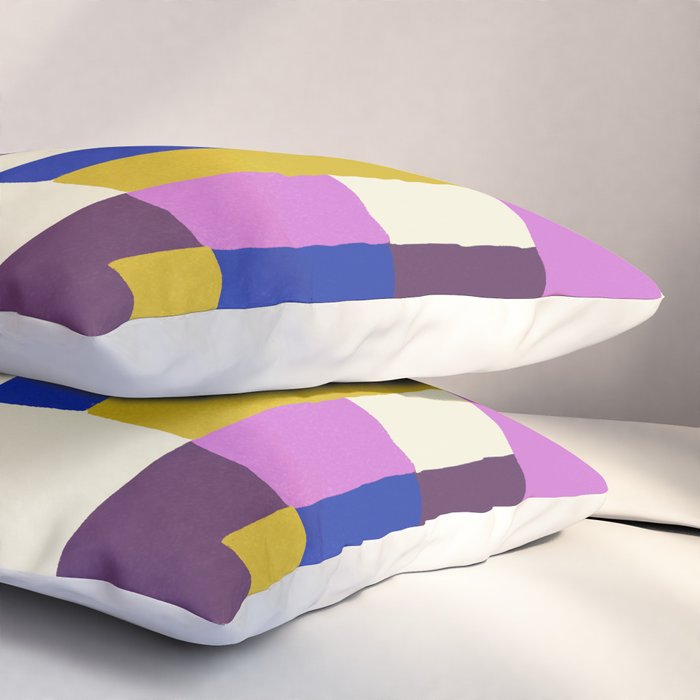 Abstract quilt, purple Pillow Sham Gallery Image 3