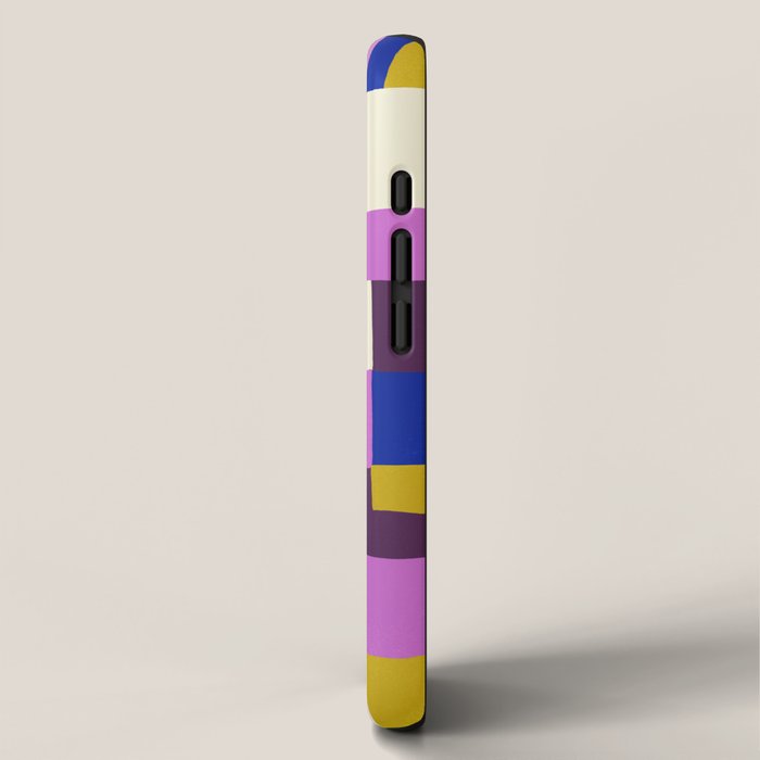 Abstract quilt, purple iPhone Case Gallery Image 2