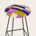 Abstract quilt, purple Stool Gallery Image 2