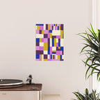 Abstract quilt, purple Poster Gallery Image 2