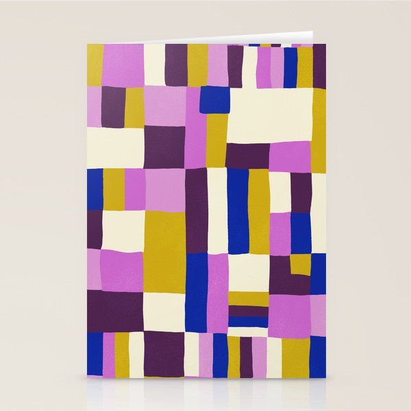 Abstract quilt, purple Stationery Card Gallery Image 2