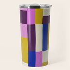 Abstract quilt, purple Travel Mug Gallery Image 1