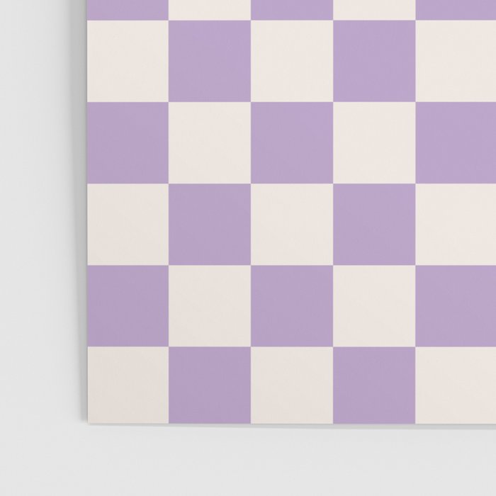Check Checkered Purple Lilac Lavender Checkerboard Geometric Square Grid Pattern Boho Modern Minimal Poster Gallery Image 3