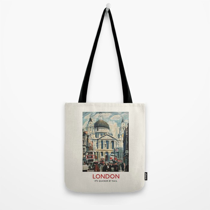 London, It's Quicker by Rail, 1939 Tote Bag Gallery Image 2