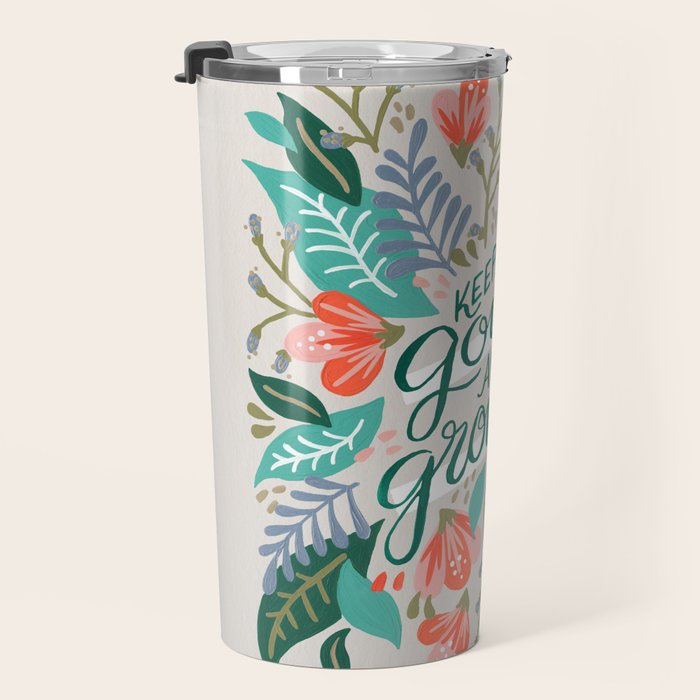"Keep on Going and Growing" inspired by Eliza Blank, The Sill Travel Mug Gallery Image 3