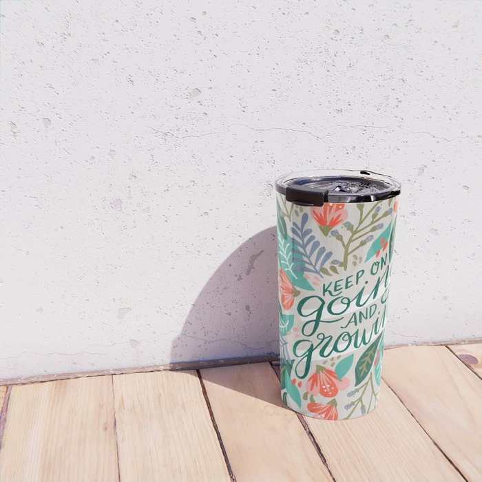 "Keep on Going and Growing" inspired by Eliza Blank, The Sill Travel Mug Gallery Image 4