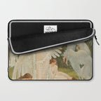 White Swans and the Maidens angelic garden landscape painting by Walter Crane  Laptop Sleeve Gallery Image 2