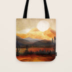 Desert in the Golden Sun Glow Tote Bag Gallery Image 1