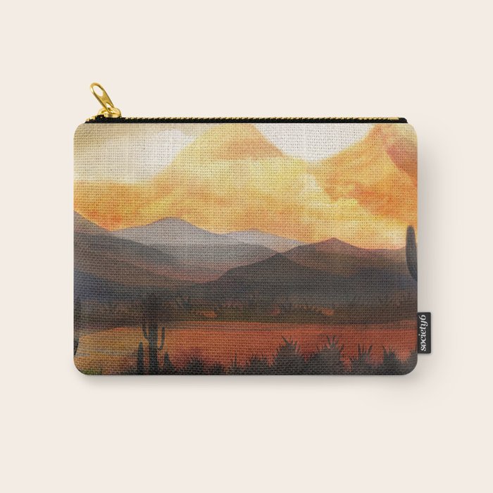 Desert in the Golden Sun Glow Carry All Pouch Gallery Image 1