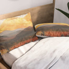 Desert in the Golden Sun Glow Pillow Sham Gallery Image 2