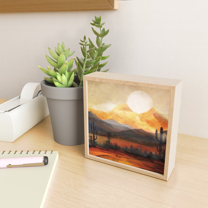 Desert in the Golden Sun Glow Mini Art Print Gallery Image 2