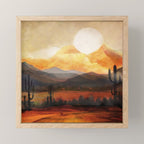 Desert in the Golden Sun Glow Mini Art Print Gallery Image 1