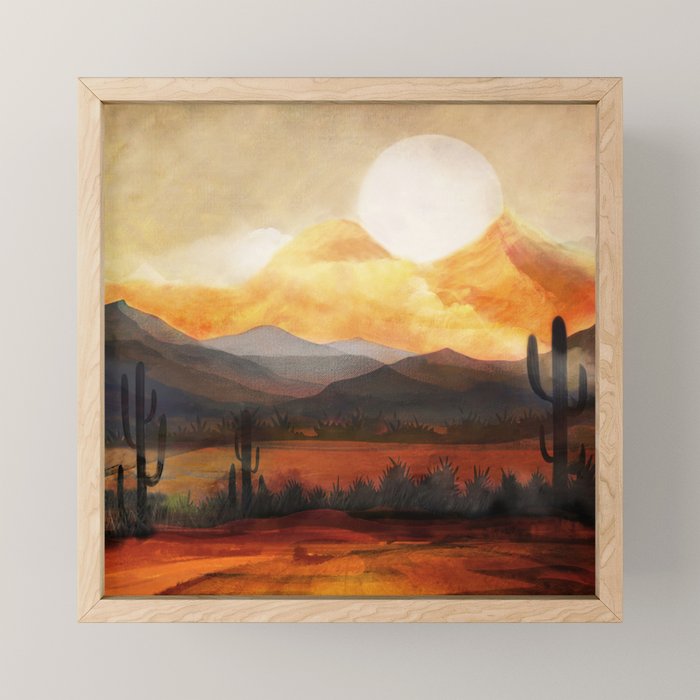 Desert in the Golden Sun Glow Mini Art Print Gallery Image 1