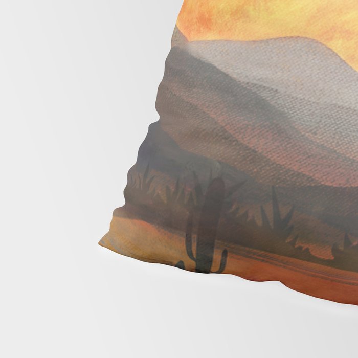 Desert in the Golden Sun Glow Pillow Sham Gallery Image 4