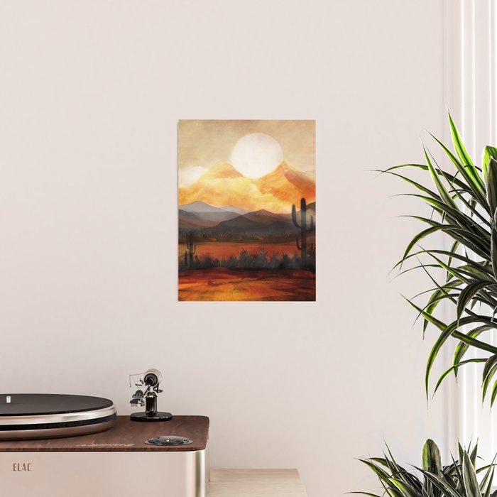 Desert in the Golden Sun Glow Poster Gallery Image 2