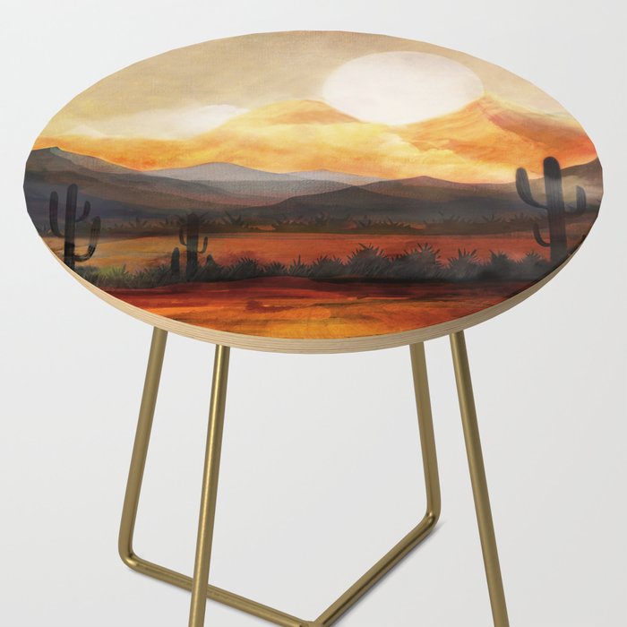 Desert in the Golden Sun Glow Side Table Gallery Image 2