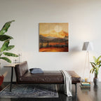Desert in the Golden Sun Glow Wood Wall Art Gallery Image 2