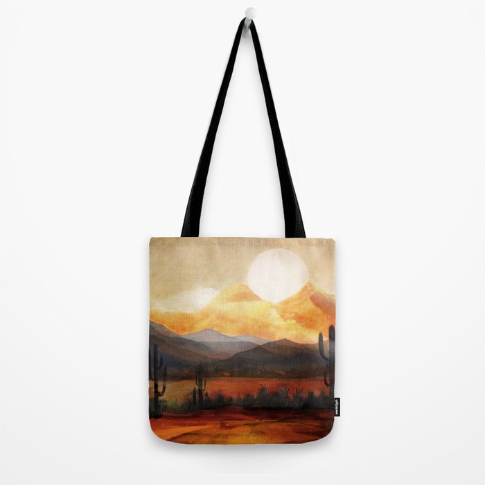 Desert in the Golden Sun Glow Tote Bag Gallery Image 2