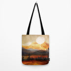 Desert in the Golden Sun Glow Tote Bag Gallery Image 2