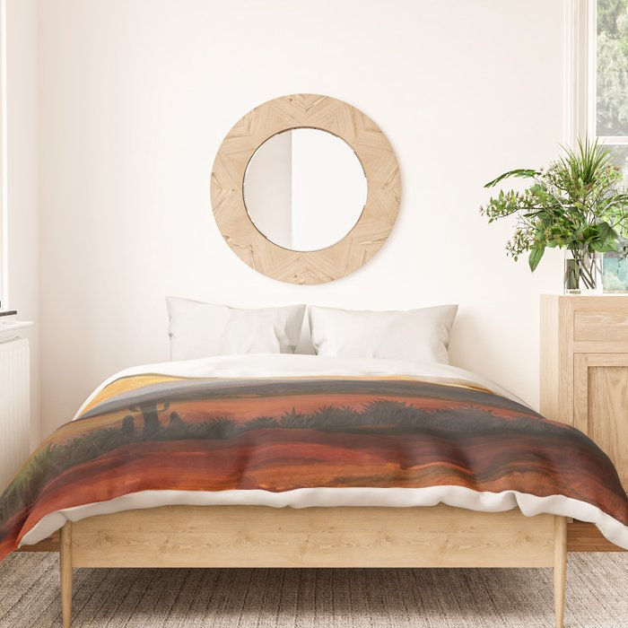 Desert in the Golden Sun Glow Duvet Cover Gallery Image 3