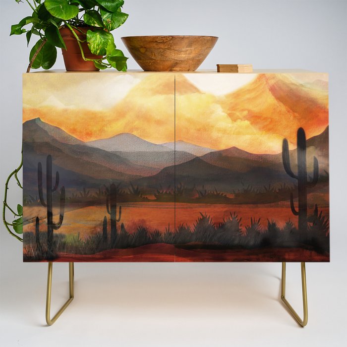 Desert in the Golden Sun Glow Credenza Gallery Image 1