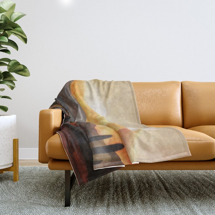 Desert in the Golden Sun Glow Throw Blanket Gallery Image 1