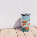 Maple Trees at Mama, Tekona Shrine and Tsugi Bridge (Mama no momiji, Tekona no yashiro, Tsugihashi), from the series âOne Hundred Famous Views of Edo Utagawa Hiroshige Vintage Japanese Woodblock Print East Asian Cultural Antique Art  Travel Mug Gallery Image 4