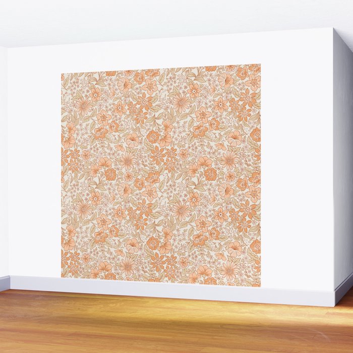 Posey - peach Wall Mural Gallery Image 2