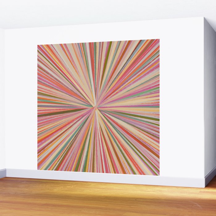 Abstract Pink Bloom Wall Mural Gallery Image 2