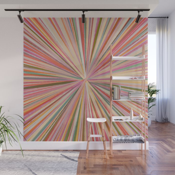 Abstract Pink Bloom Wall Mural Gallery Image 1