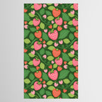 Wild Strawberries - green Tablecloth Gallery Image 2