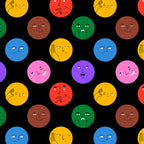 Funny colorful cartoon character face pattern Coffee Mug Gallery Image 2
