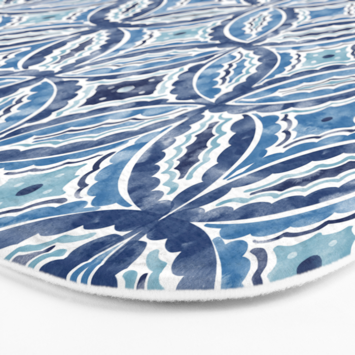 Moroccan Vibes Indigo C Bath Mat Gallery Image 3
