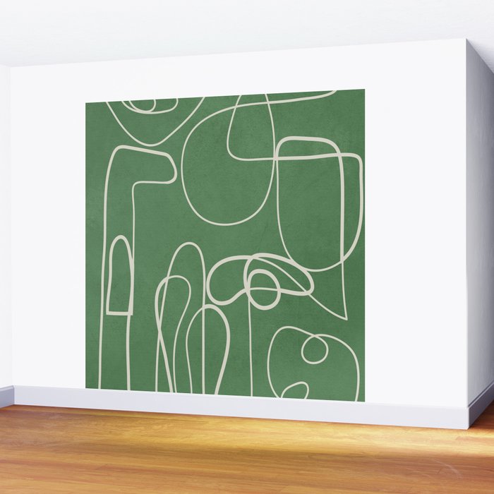 Lines in Space 7 Wall Mural Gallery Image 2