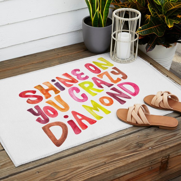 Shine On You Crazy Diamond - Rainbow Palette Outdoor Rug Gallery Image 2
