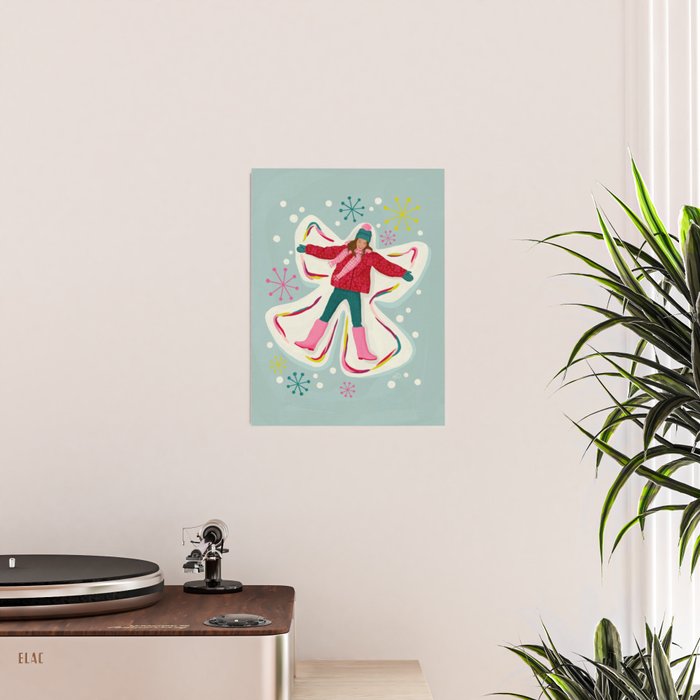 Winter Snow Angel Fun Poster Gallery Image 2