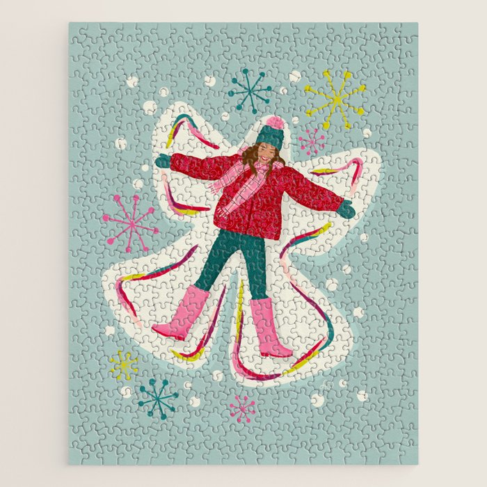 Winter Snow Angel Fun Jigsaw Puzzle Gallery Image 1