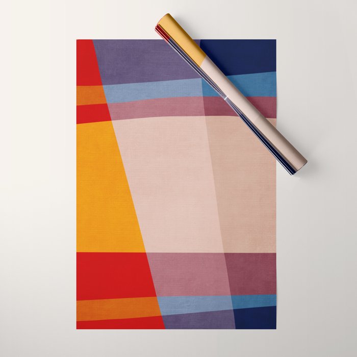 Abstract Mid-Century Modern Colors  Wrapping Paper Gallery Image 1