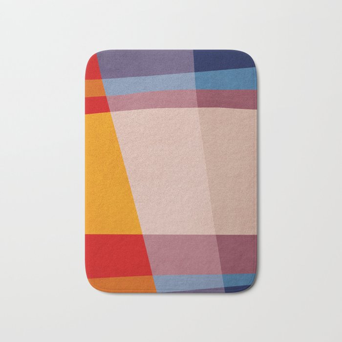 Abstract Mid-Century Modern Colors  Bath Mat Gallery Image 1