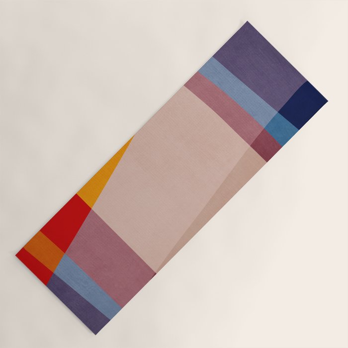 Abstract Mid-Century Modern Colors  Yoga Mat Gallery Image 1