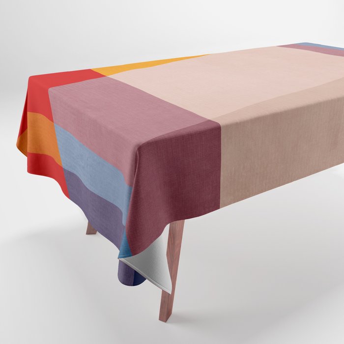 Abstract Mid-Century Modern Colors  Tablecloth